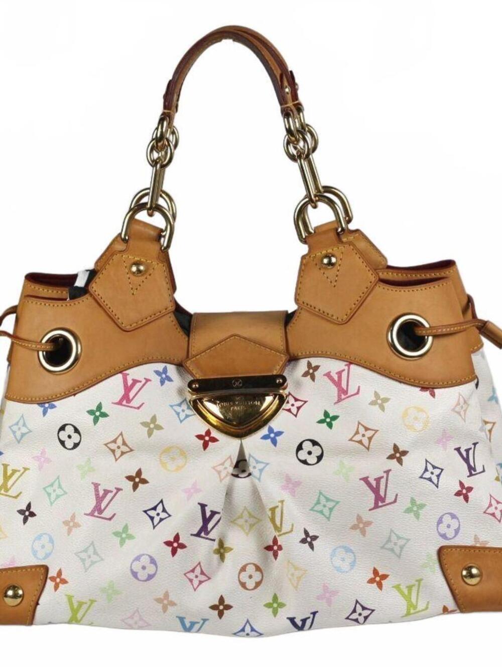 Louis Vuitton x Takashi Murakami Monogram Multicolore Ursula in white